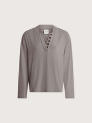 Lottie Long Sleeve Placket Tee